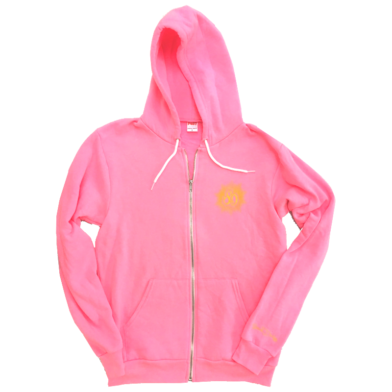Hot pink top zip up
