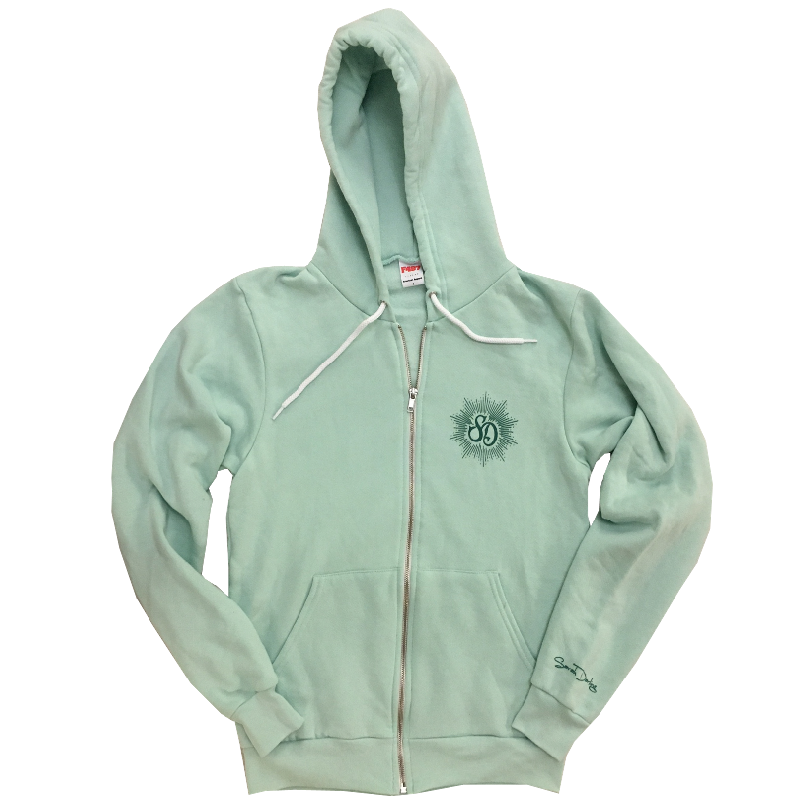 Sarah Darling Soft Mint Zip Up Hoodie