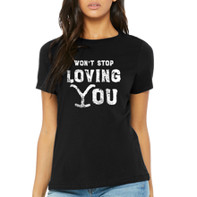 Load image into Gallery viewer, Tales From Yellowstone Ladies Black Tee
