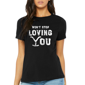Tales From Yellowstone Ladies Black Tee