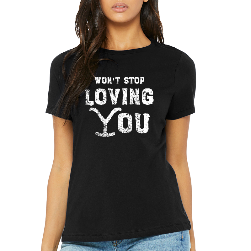 Tales From Yellowstone Ladies Black Tee