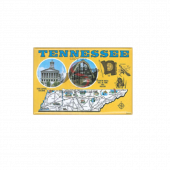 Nashville Magnet- Yellow Map