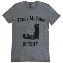 Load image into Gallery viewer, Terry McBride Heather Graphite Boots Off Tee
