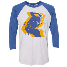 Load image into Gallery viewer, Tyler Rich Heather White and Royal Raglan Tee
