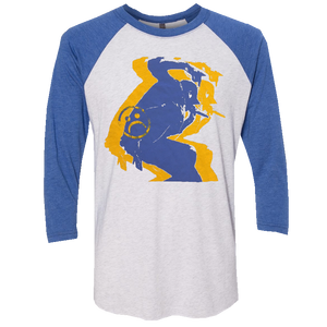 Tyler Rich Heather White and Royal Raglan Tee