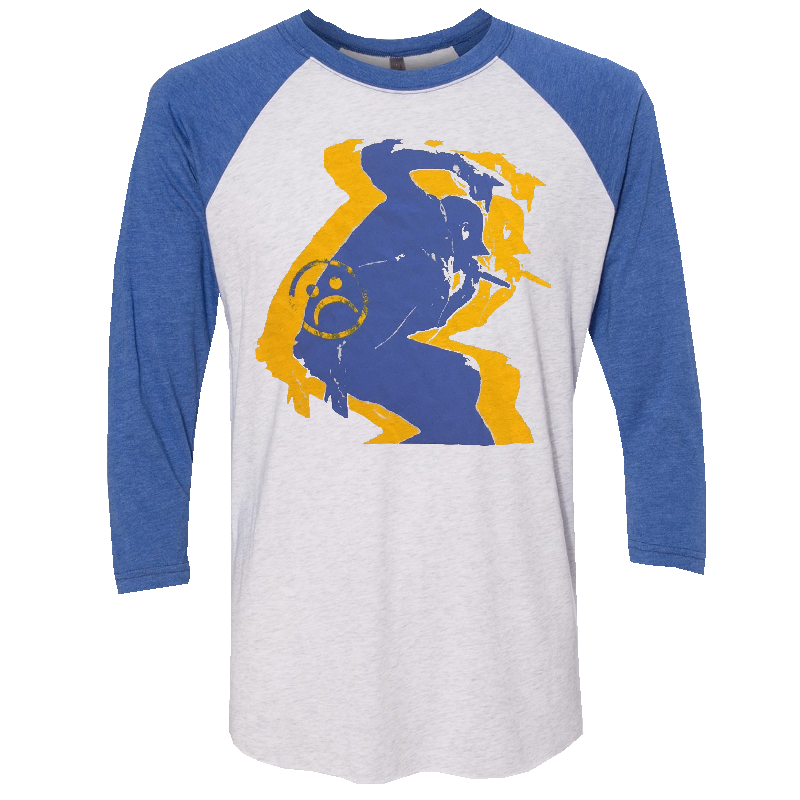 Tyler Rich Heather White and Royal Raglan Tee